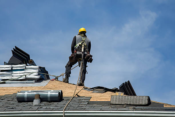 Professional Roofing technician working in Searsboro, IA